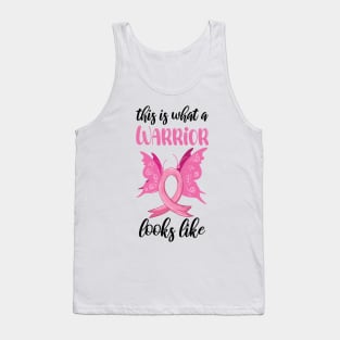 This Is A Warrior Looks Like Breast Cancer Survivor Pink Ribbon Tank Top